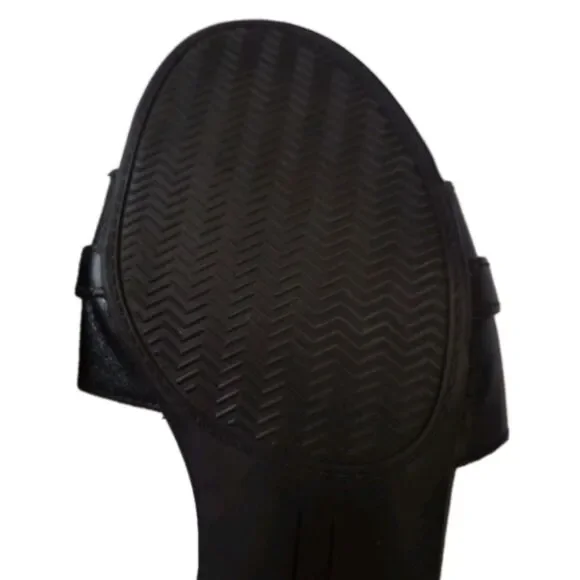 Tommy Hilfiger Black "Tricela" Flats Leather Slip Ons sz 8M Womens Sandals - Picture 6 of 8